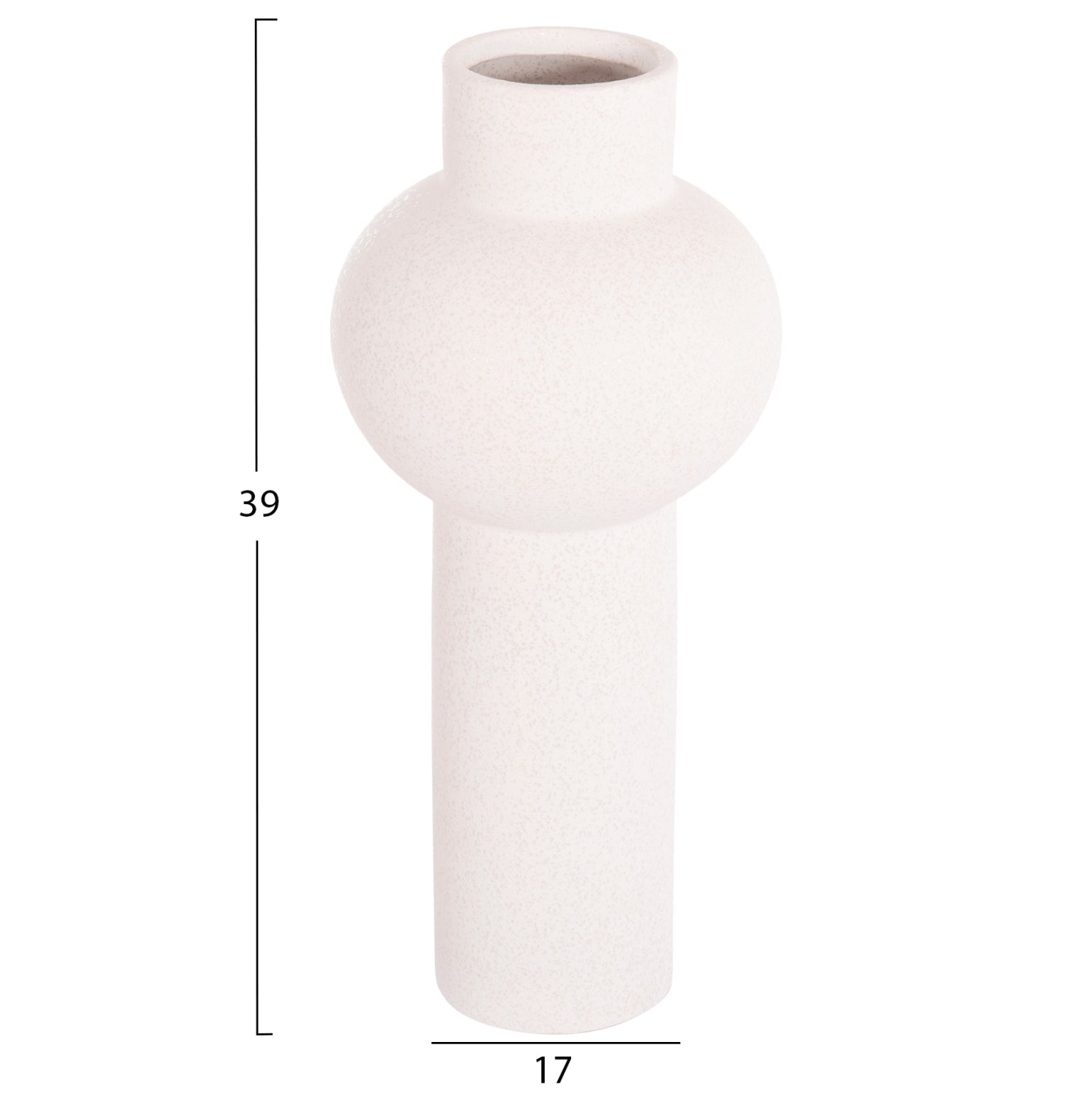 Керамична декорация за маса SCEPTER слонова кост с кристализация Φ17x39Hcm.