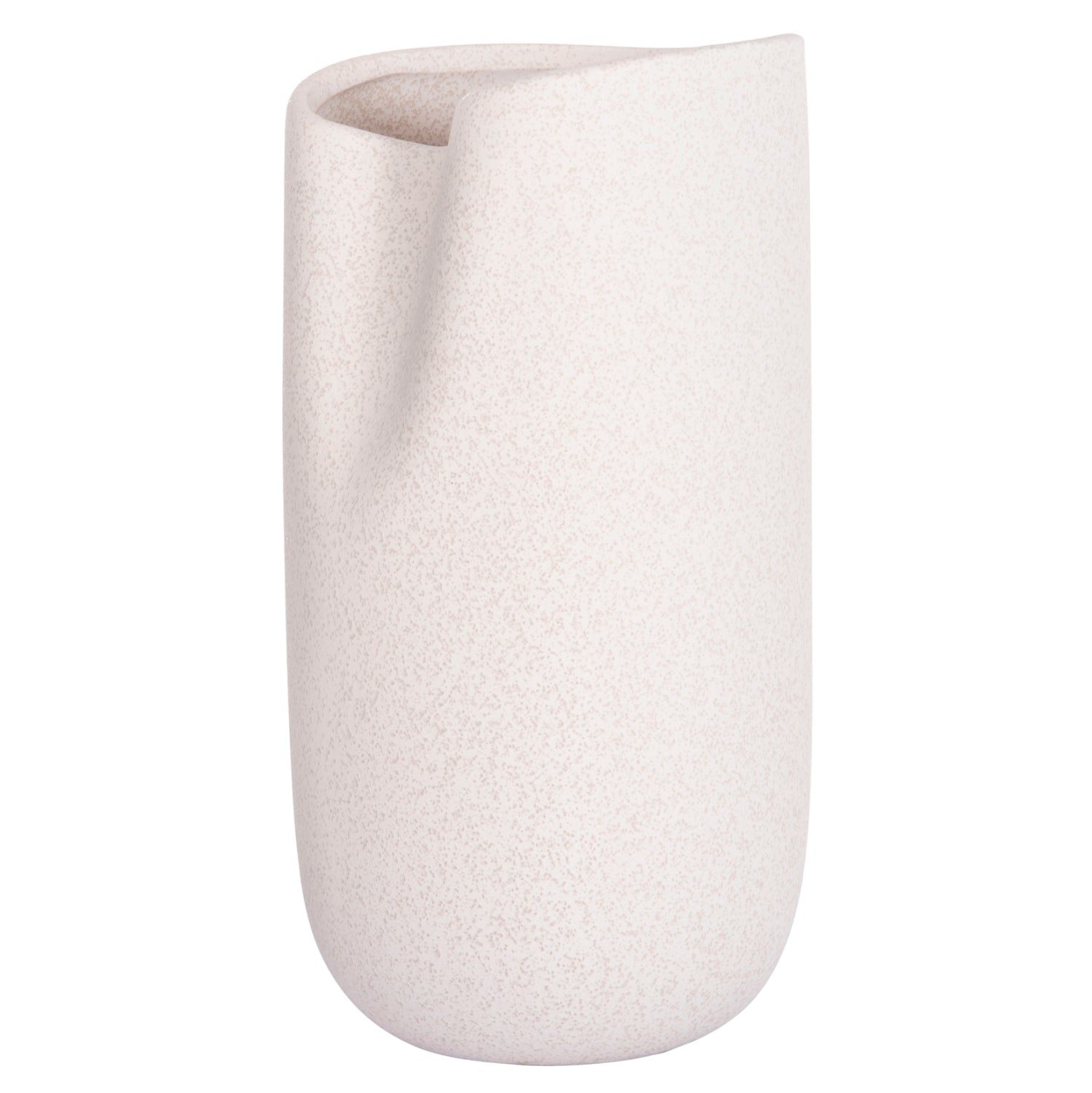 Керамична декорация за маса GLAZE слонова кост с кристализация 15,2x15x30Hсм.