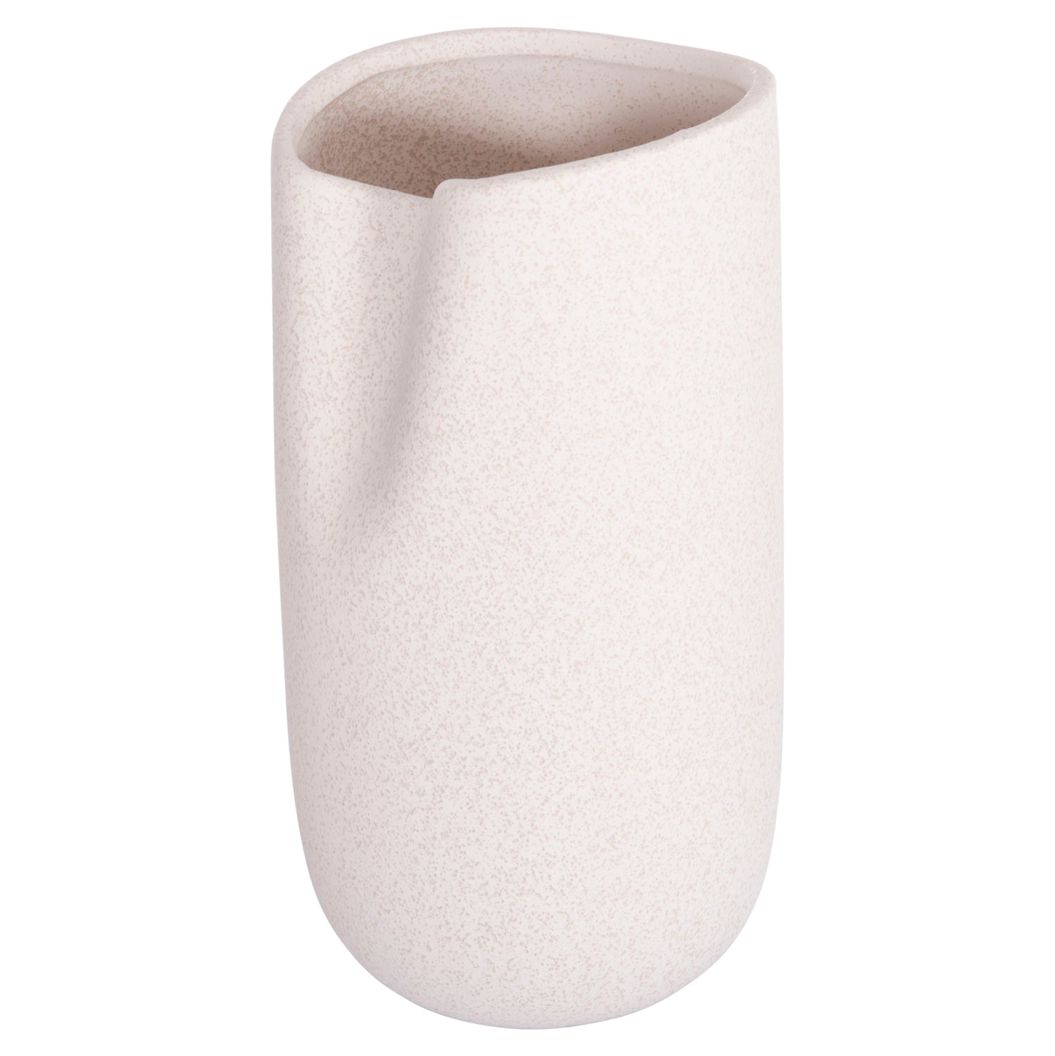 Керамична декорация за маса GLAZE слонова кост с кристализация 15,2x15x30Hсм.