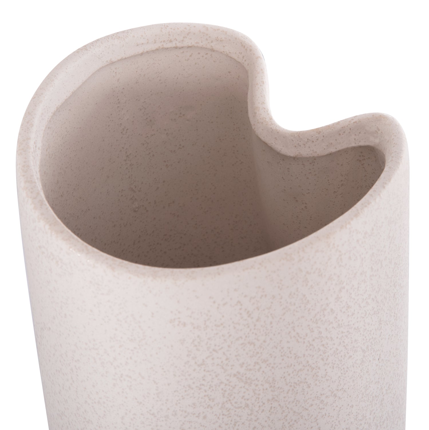 Керамична декорация за маса GLAZE слонова кост с кристализация 15,2x15x30Hсм.