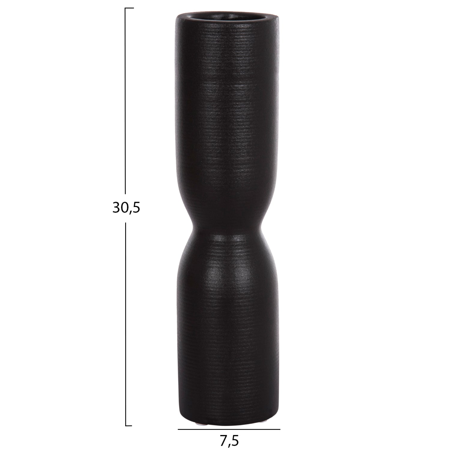 Керамична декорация за маса SCEPTER матово черно Φ7.5x31Hcm.