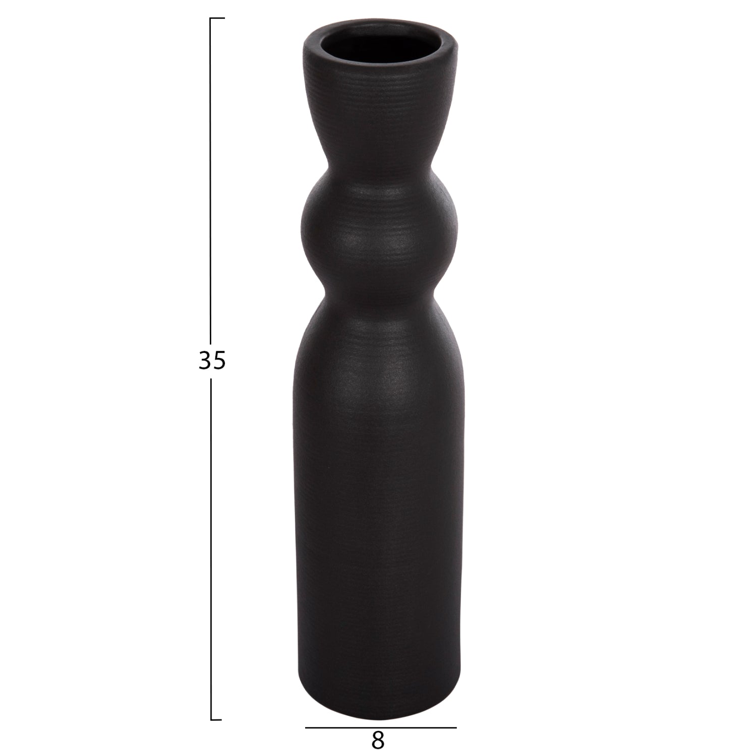 Керамична декорация за маса SCEPTER черен мат Φ8.5x35Hсм.