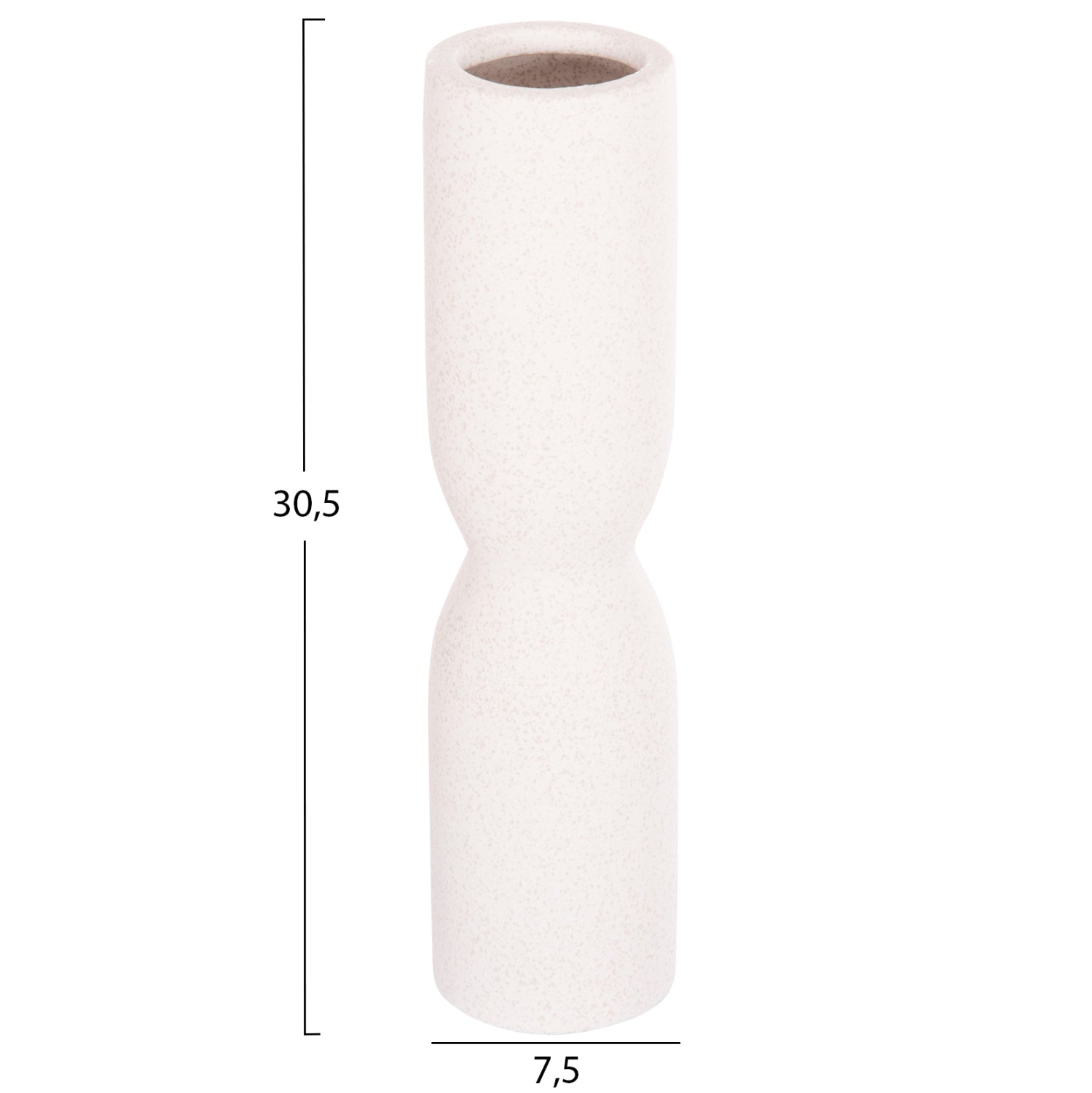 Керамична декорация за маса SCEPTER слонова кост с кристализация Φ7.5x30.5Hcm.