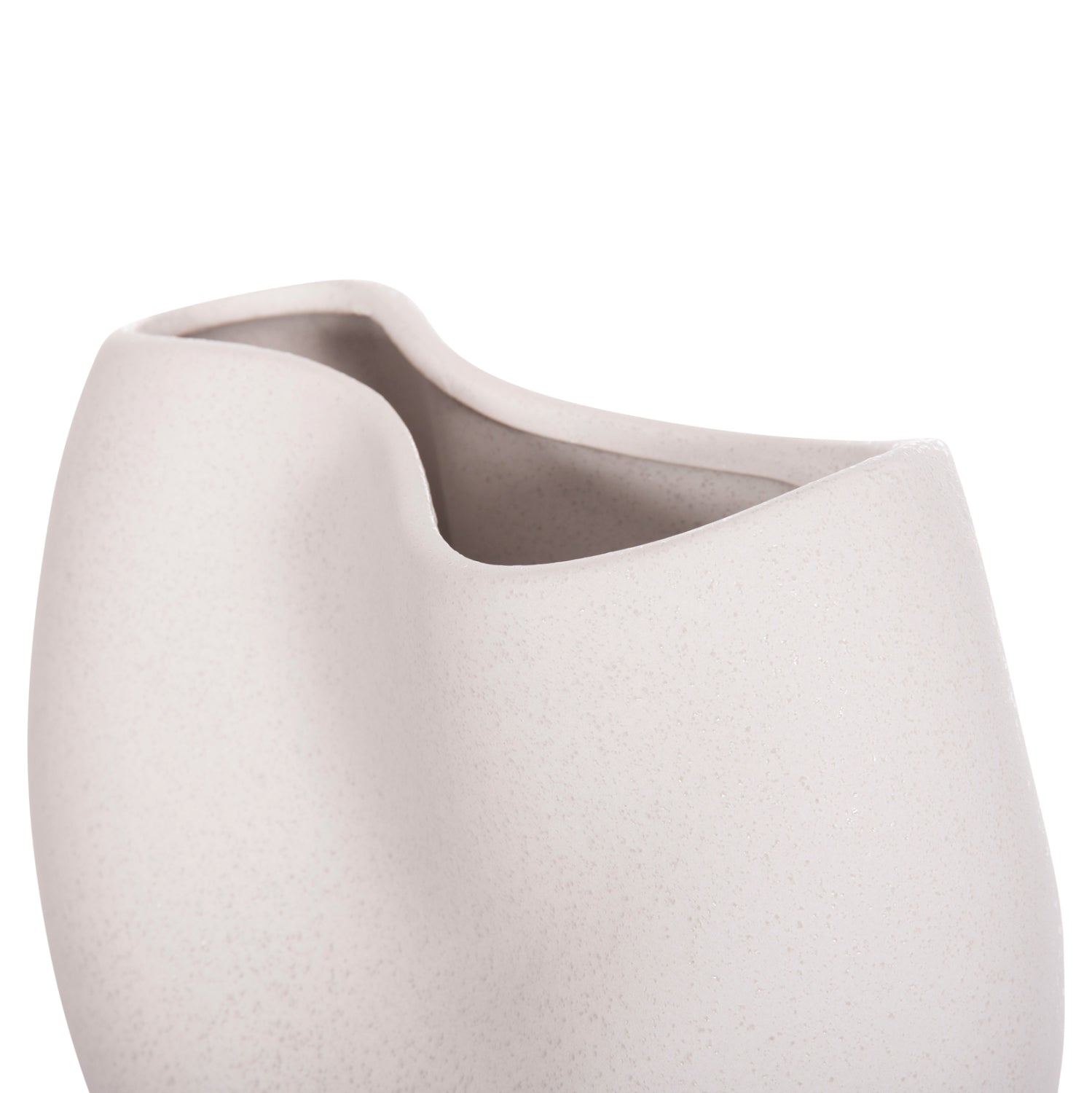 Керамична декорация за маса GLAZE слонова кост с кристализация 26x14x25Hсм.