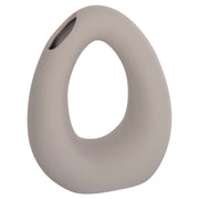Керамична декорация за маса ELLIPTO матово сива 16.5x9x20.3Hсм.