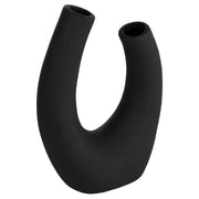Керамична декорация за маса ELLIPTO черен мат 15x7x21,5Hсм.