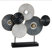 Метална настолна декорация Сиво бяло 65x9x54,5Y см.
