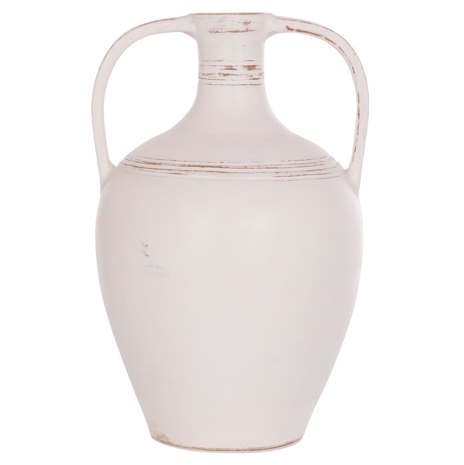 Декоративна ваза (амфора) FEAX.02L теракота в бяло--35x35x58Hсм.