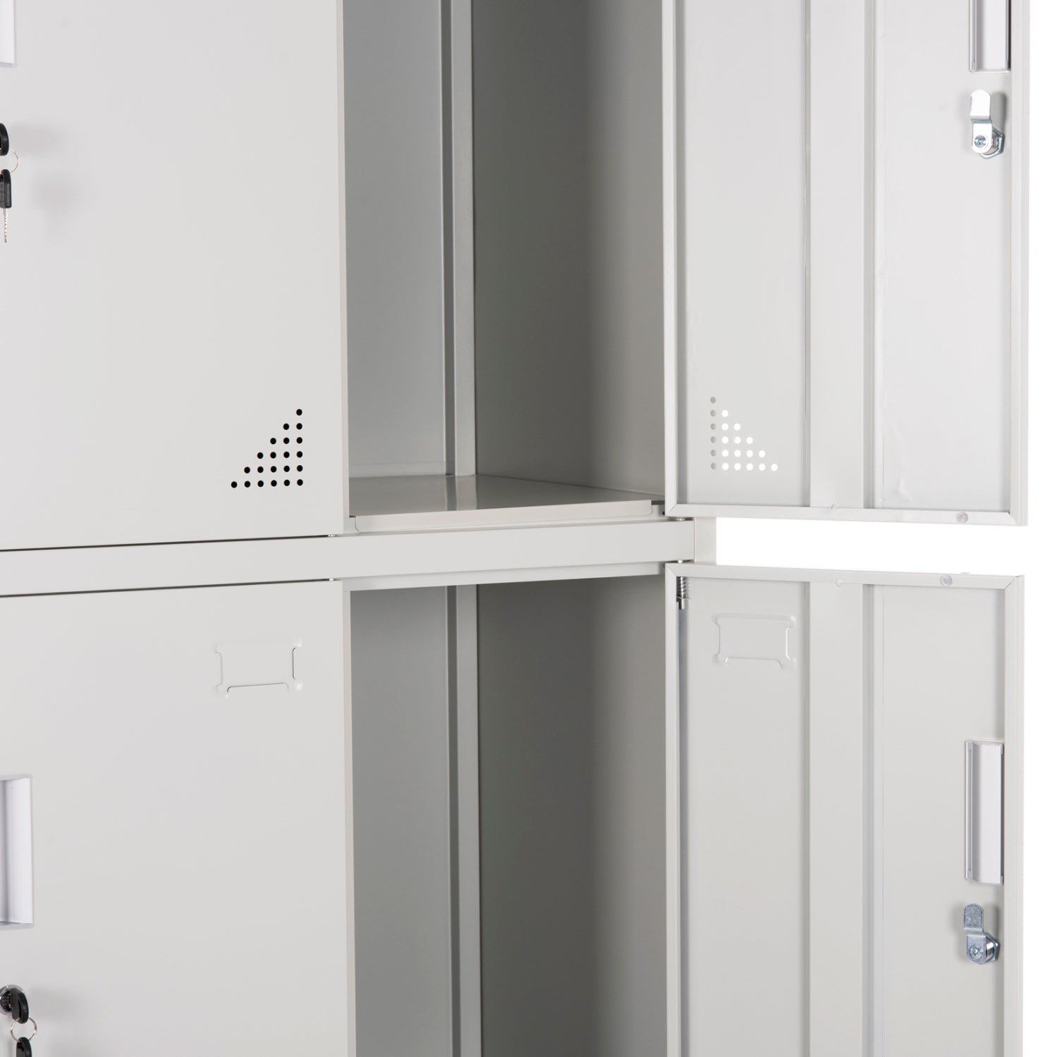 МЕТАЛЕН ШКАФ MALMOE 9 КАБИНЕТА С КЛЮЧАЛКИ СВЕТЛОСИВ 90x45x185Hсм.