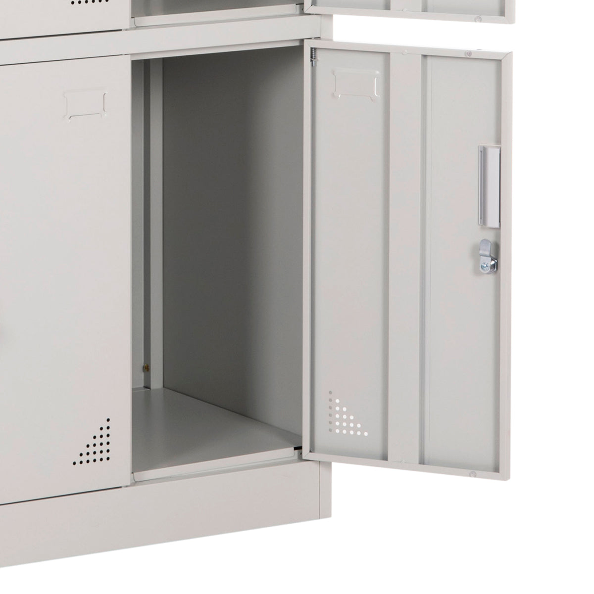 МЕТАЛЕН ШКАФ MALMOE 9 КАБИНЕТА С КЛЮЧАЛКИ СВЕТЛОСИВ 90x45x185Hсм.