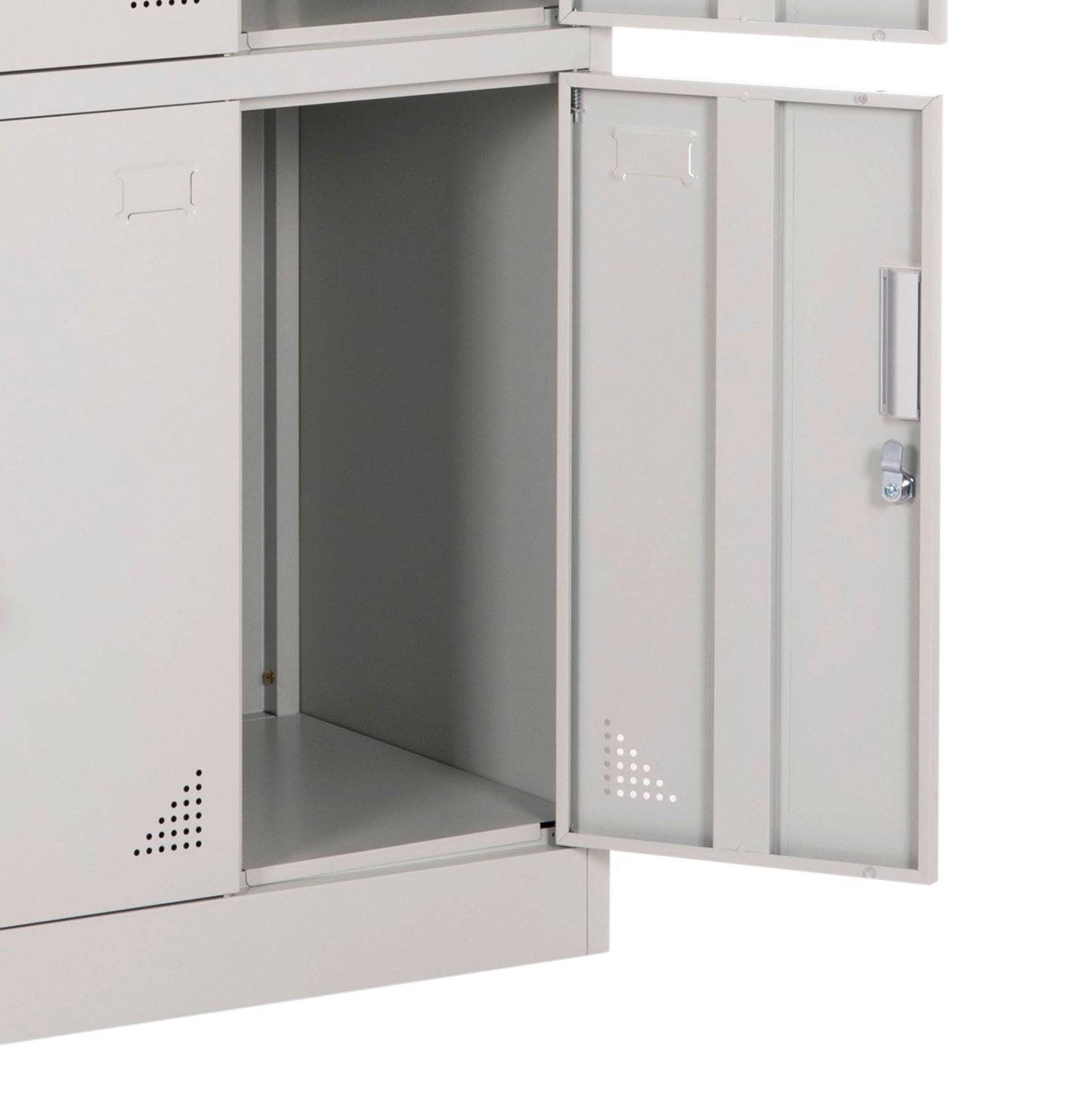 МЕТАЛЕН ШКАФ MALMOE 9 КАБИНЕТА С КЛЮЧАЛКИ СВЕТЛОСИВ 90x45x185Hсм.