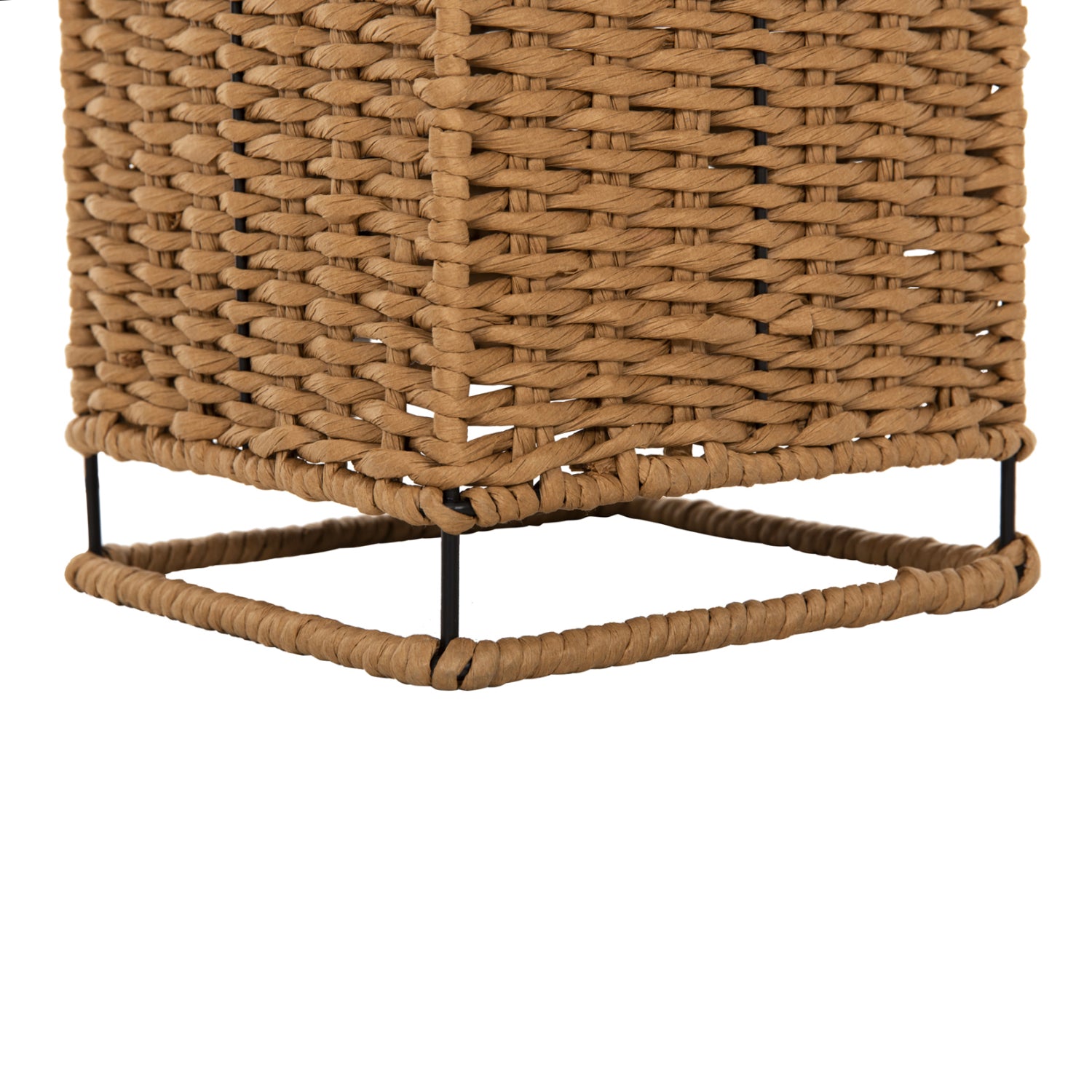 Подова лампа метал-хартия въже в пясъчно бежово-черно 21x21x119,5Hcm.