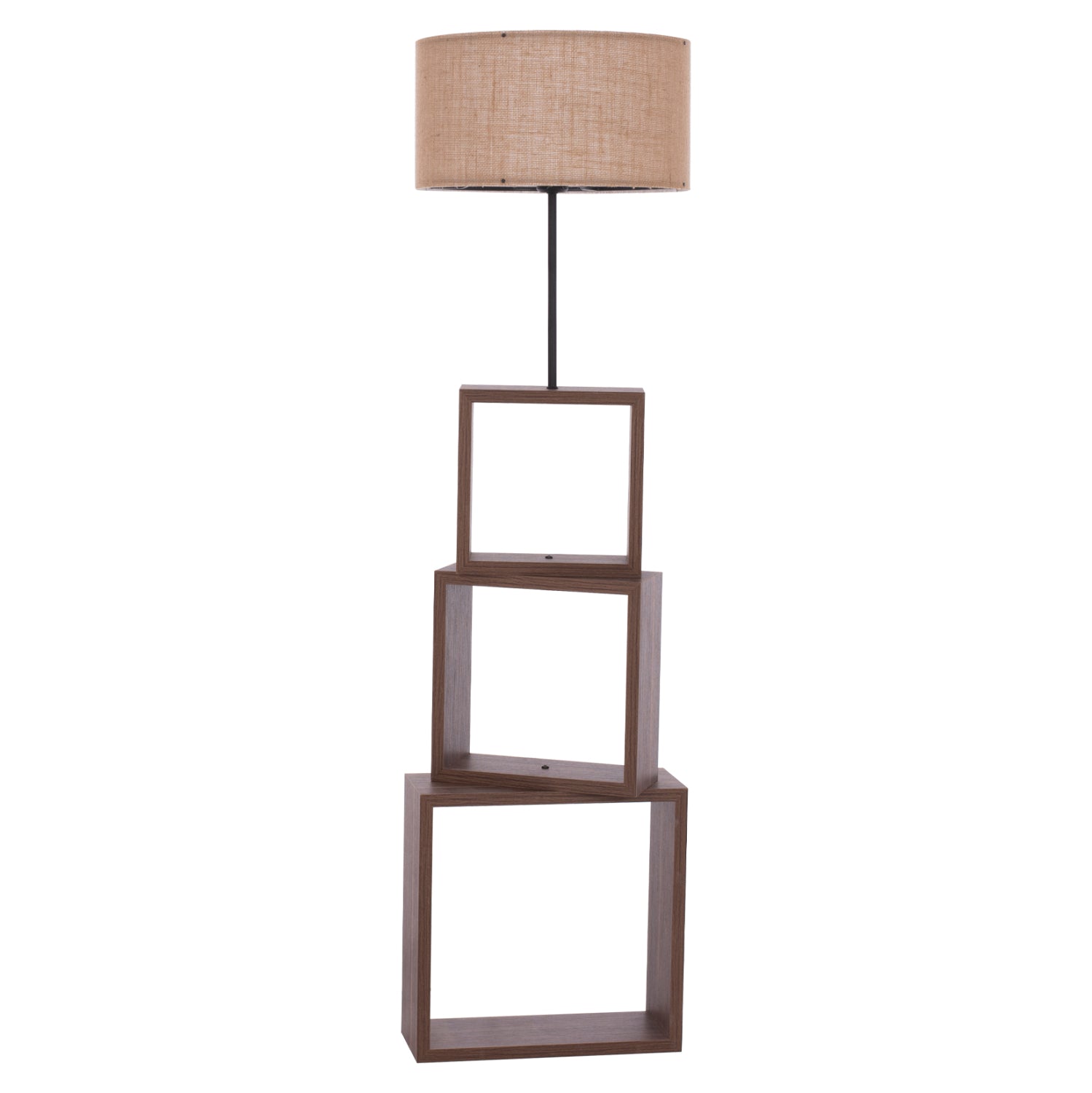 Подова лампа MDF орех кафява D38x140 см