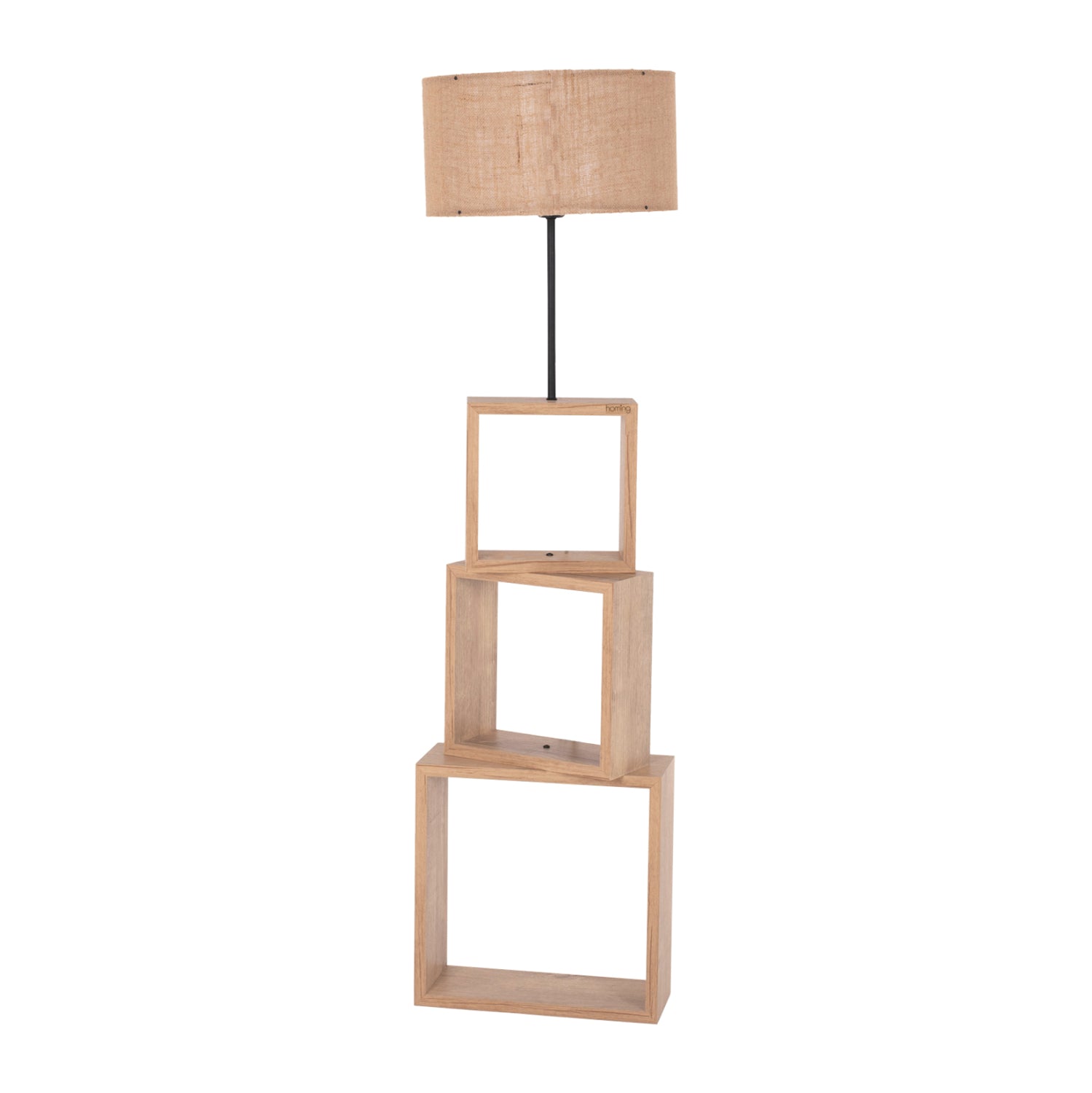 Подова лампа MDF SONOMA - бежов абажур Φ38x140Hсм.