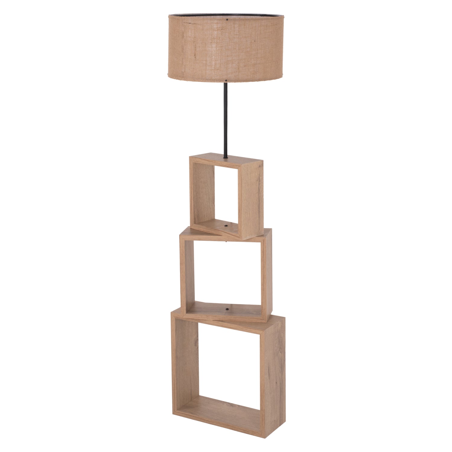 Подова лампа MDF SONOMA - бежов абажур Φ38x140Hсм.