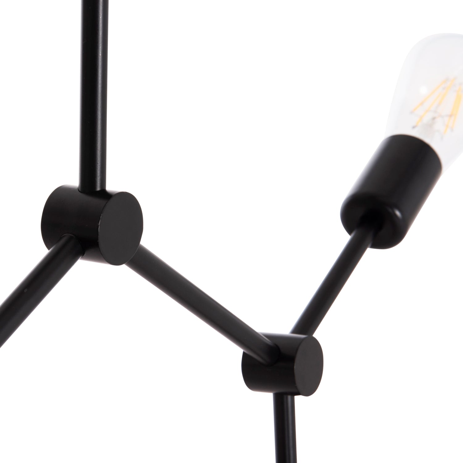 Плафон с 3 осветителни тела Lighty черен метал 52x5x48Hсм.