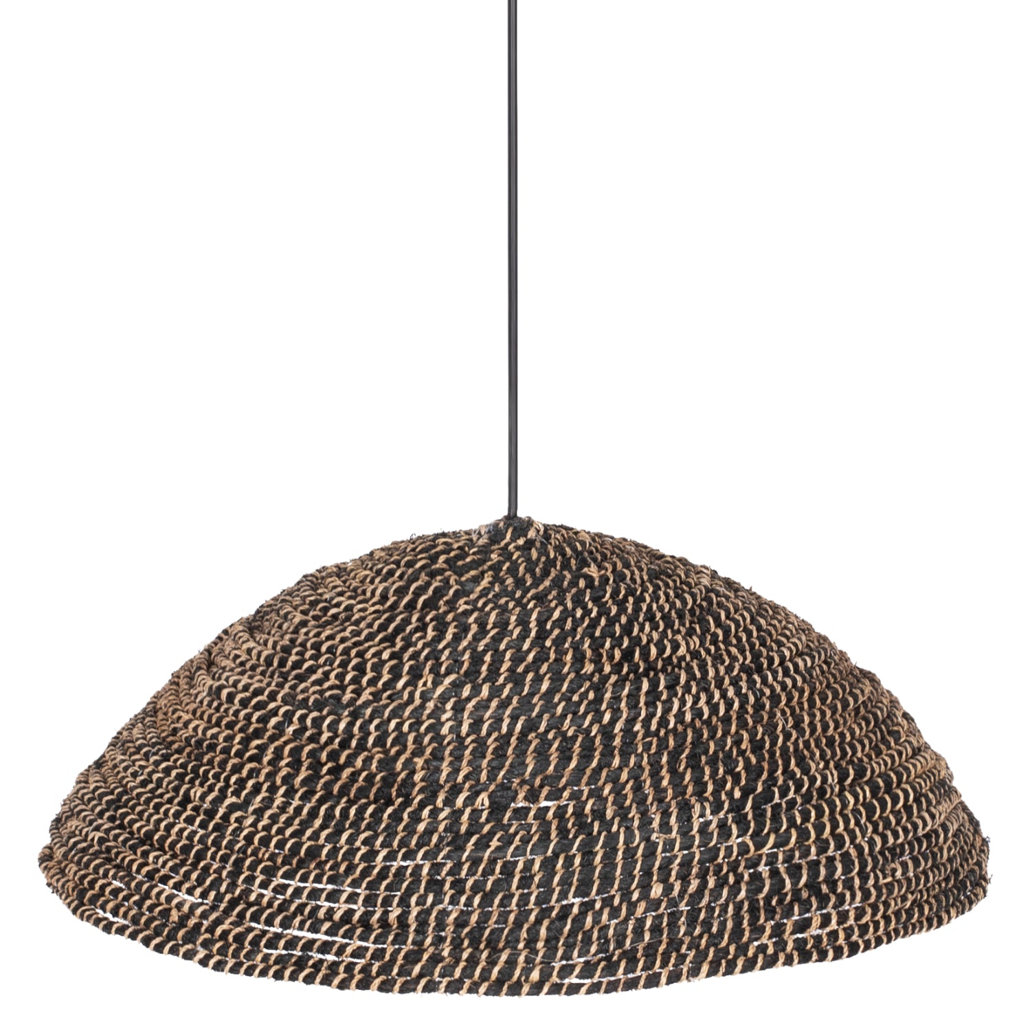 Пендел от рециклиран абака в черен цвят Φ49x15Hcm.