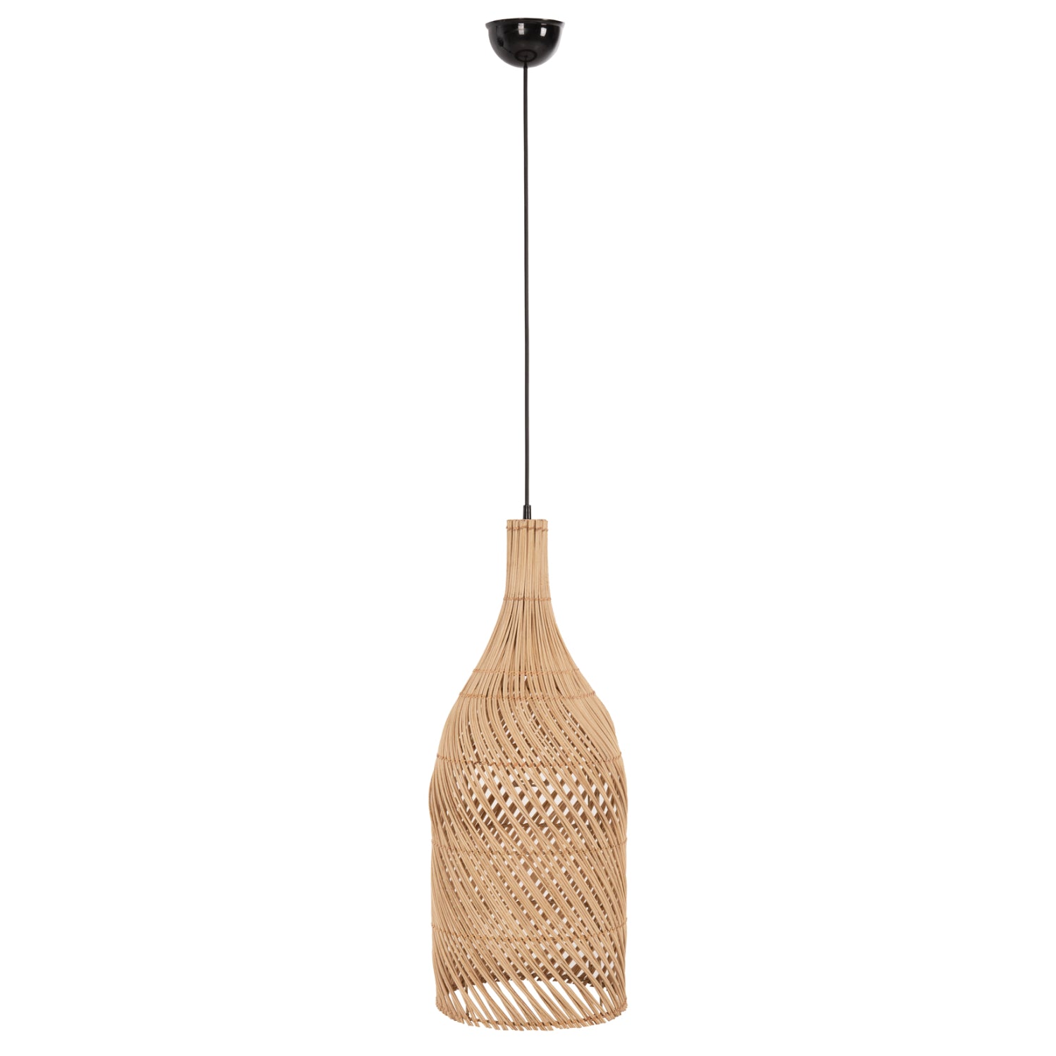 Плафон за таван ратан в естествен цвят Φ23x148Hcm.