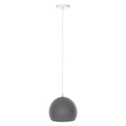Пендел сив сферичен абажур-бял кабел Φ20x112Hcm.
