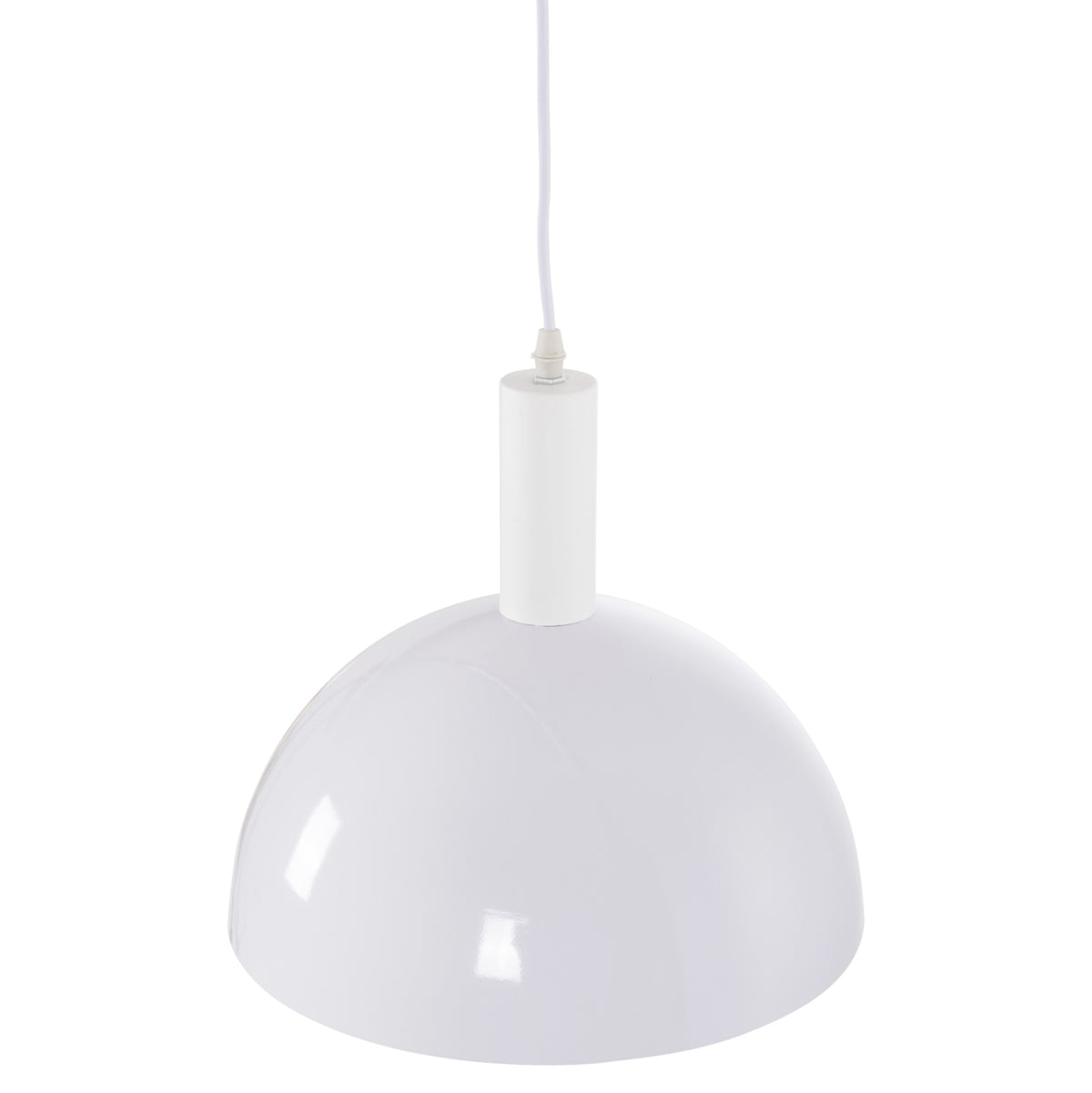 ПЕНДЕЛНА ЛАМПА ЗА ТАВАН БЯЛ МЕТАЛ, КАМБАНА Φ29.5x119Hсм.