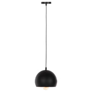 Пендел черен алуминиев сферичен абажур Φ20x113Hcm.