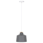 Пендел сив алуминиев капак - бял кабел Φ30x123,5Hсм.