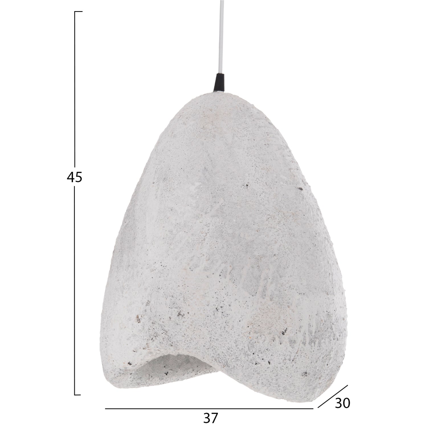 Плафон за таван STONE-LOOK STONER (S) бял 37x30x45Hсм.