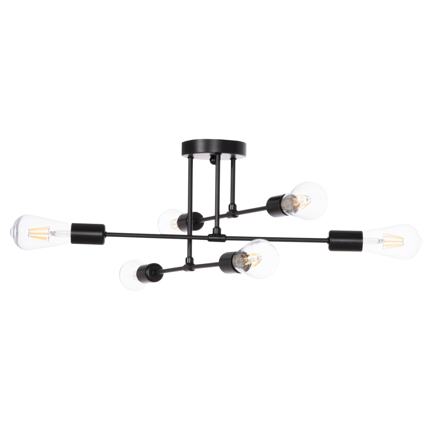 Полилей MULTILIGHT LIGHTY черен метал 51x51x23Hсм.
