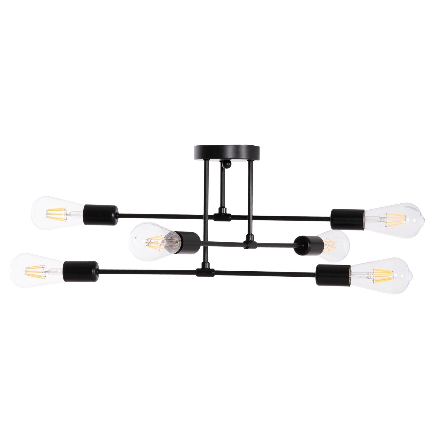 Полилей MULTILIGHT LIGHTY черен метал 51x51x23Hсм.