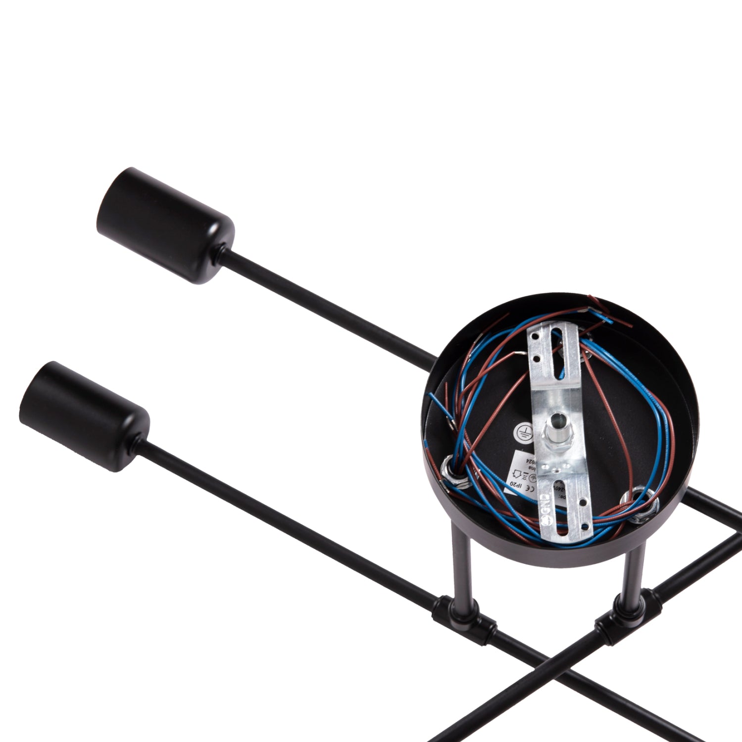 Полилей MULTILIGHT LIGHTY черен метал 51x51x23Hсм.