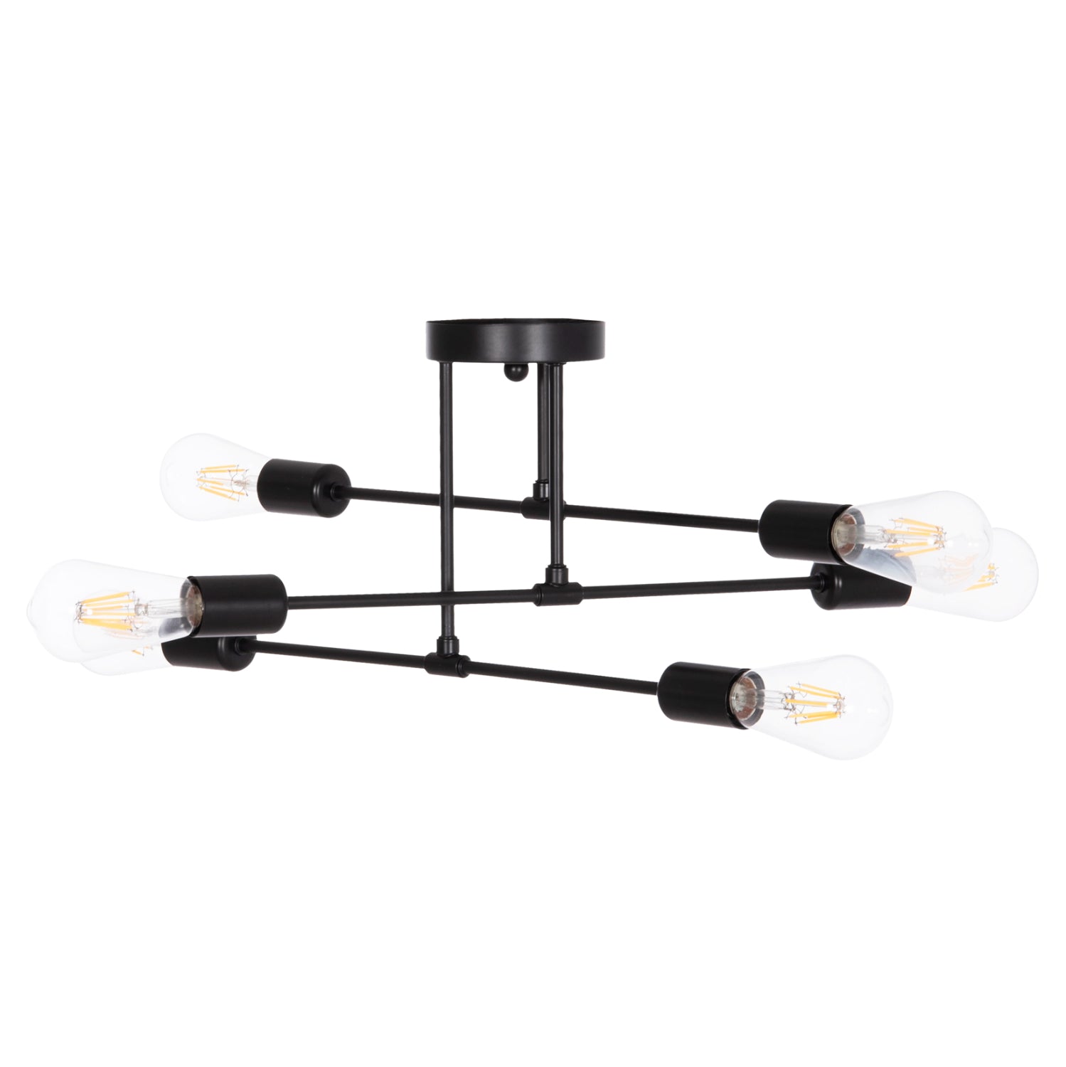 Полилей MULTILIGHT LIGHTY черен метал 51x51x23Hсм.
