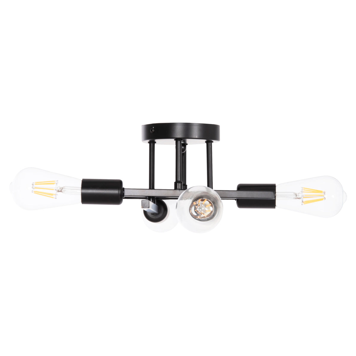 Полилей MULTILIGHT LIGHTY черен метал 28x28x15Hсм.