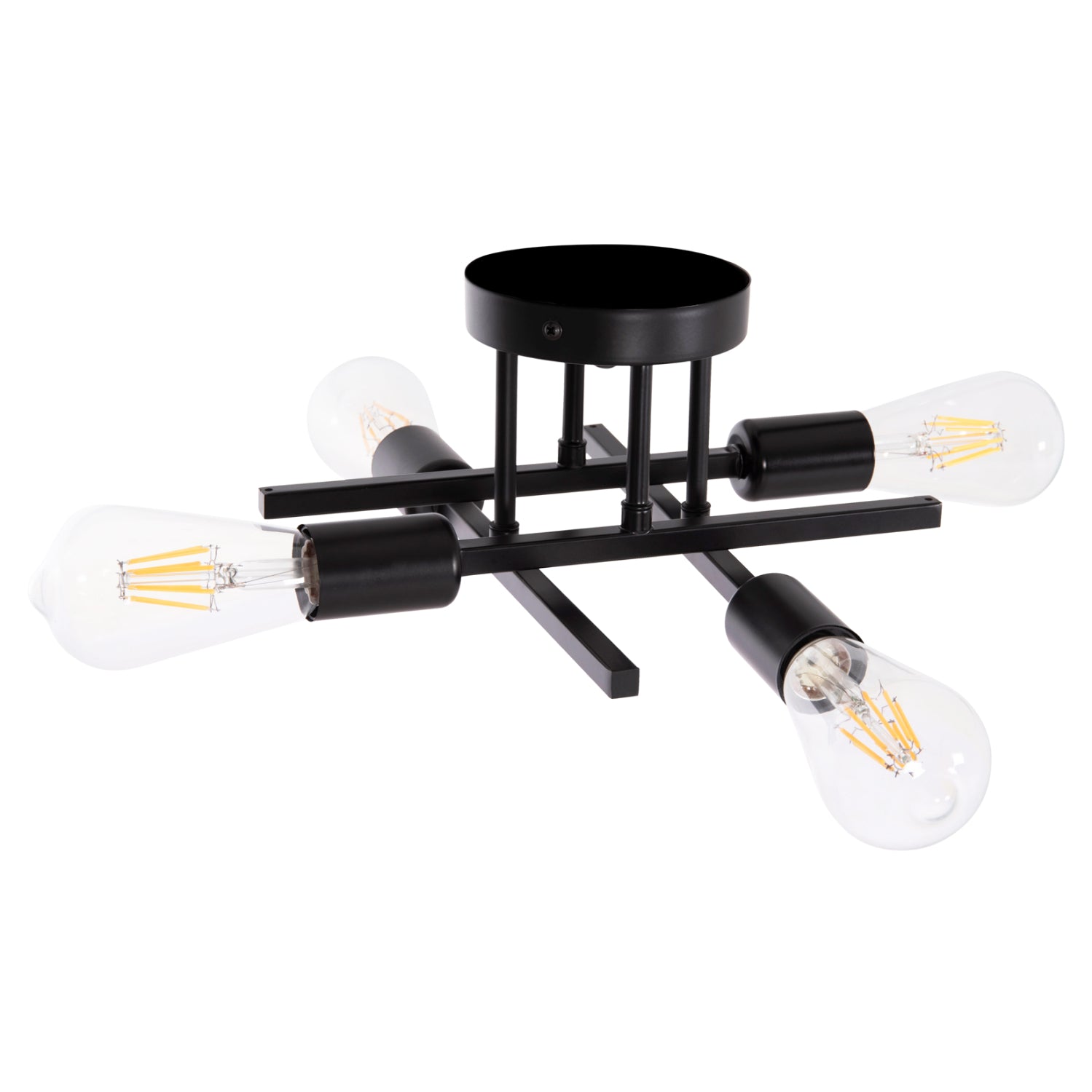 Полилей MULTILIGHT LIGHTY черен метал 28x28x15Hсм.