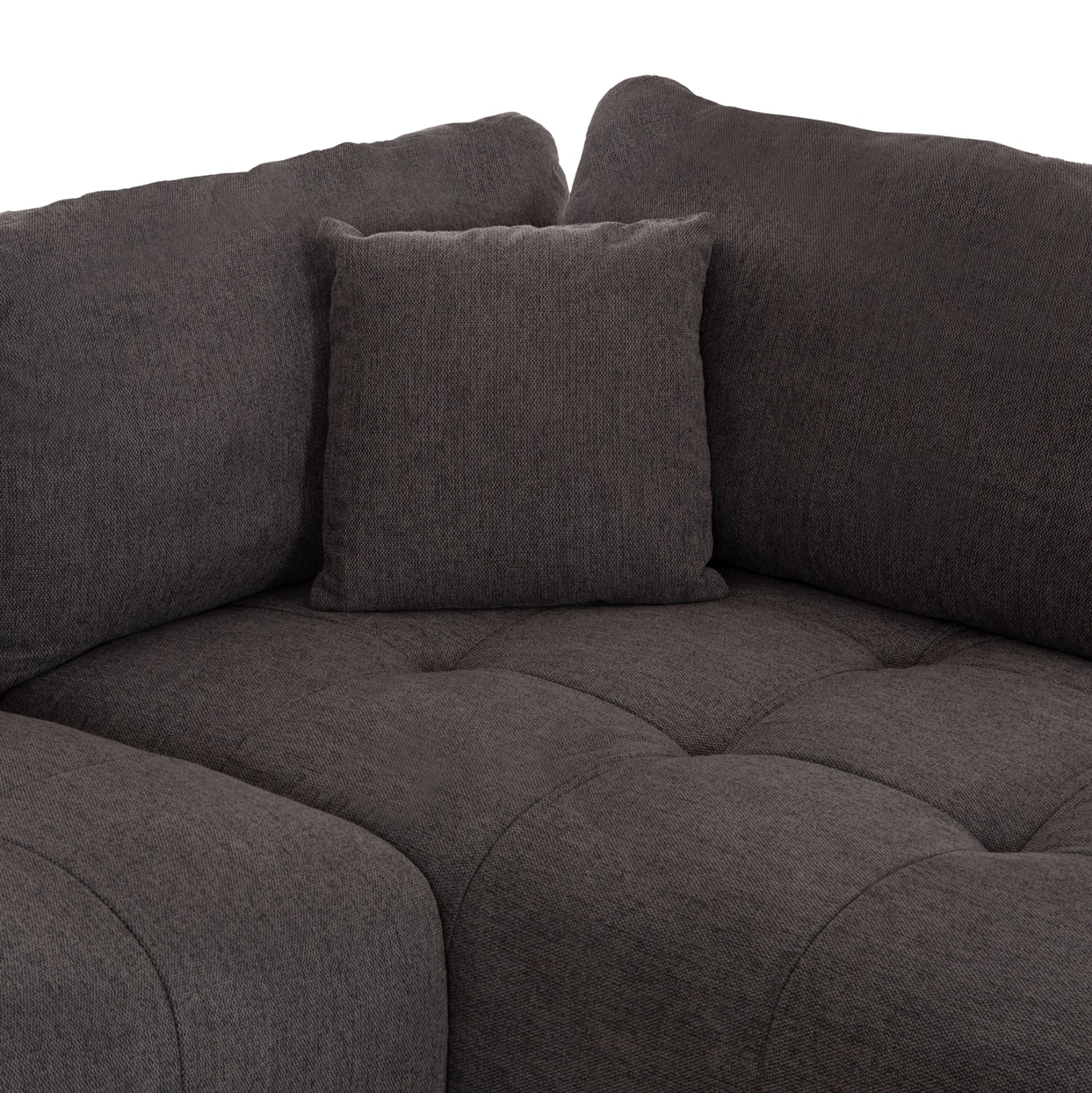 Ъглов диван REVERSIBLE MEDEL сив плат P.E. 290x208x80см