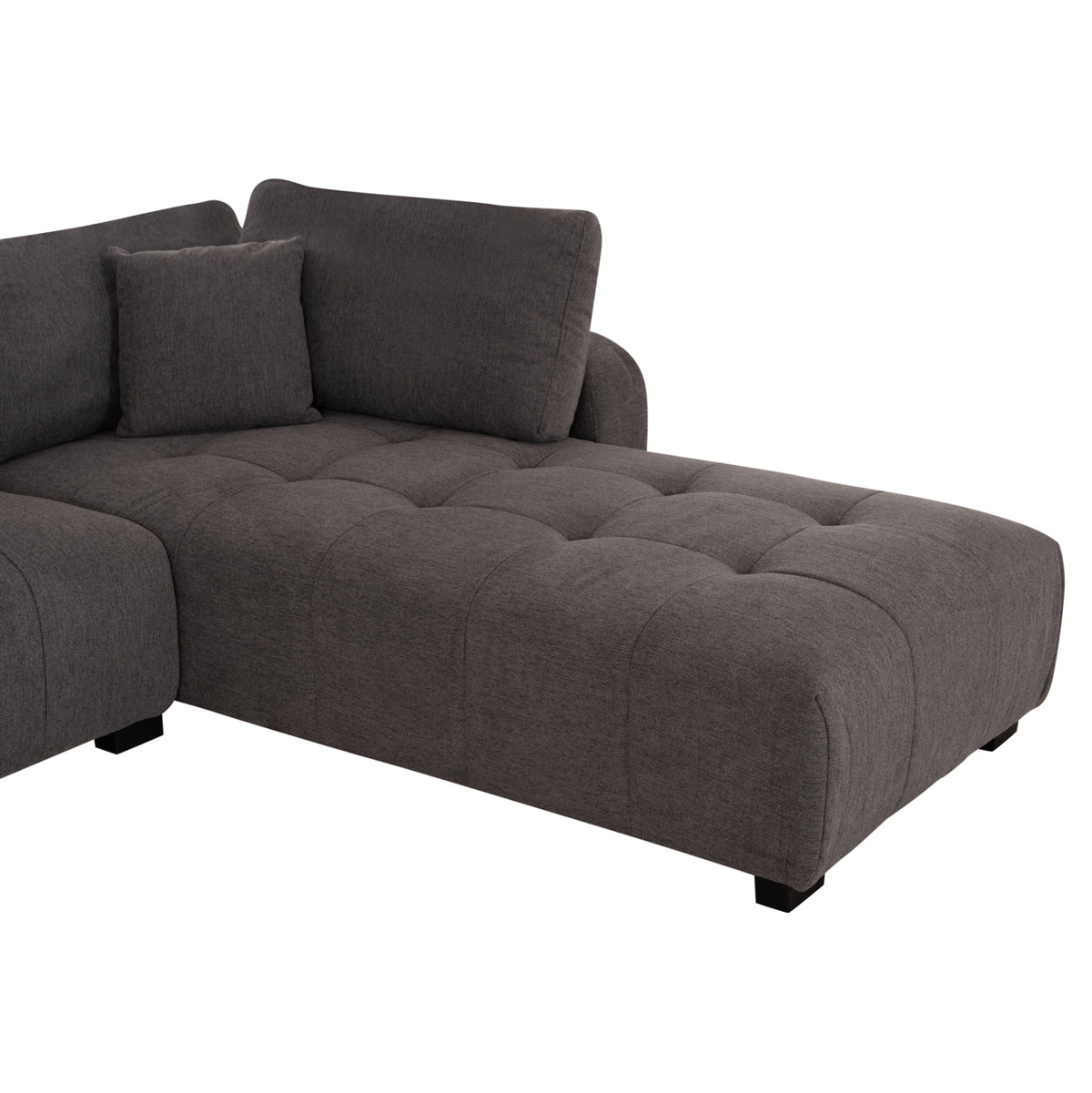 Ъглов диван REVERSIBLE MEDEL сив плат P.E. 290x208x80см