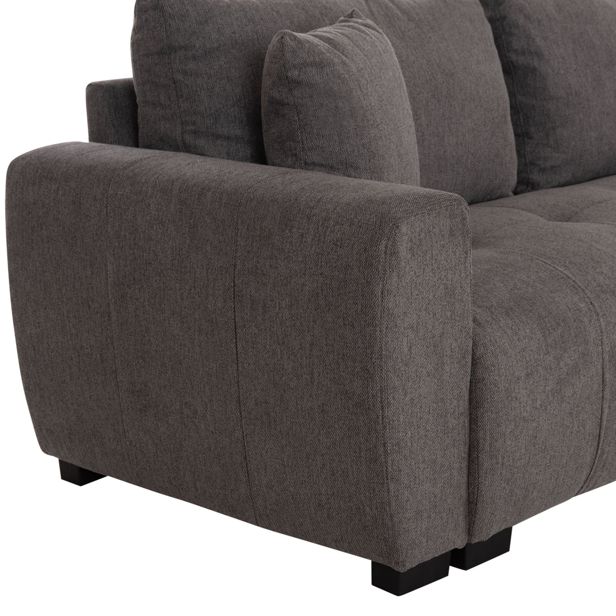 Ъглов диван REVERSIBLE MEDEL сив плат P.E. 290x208x80см