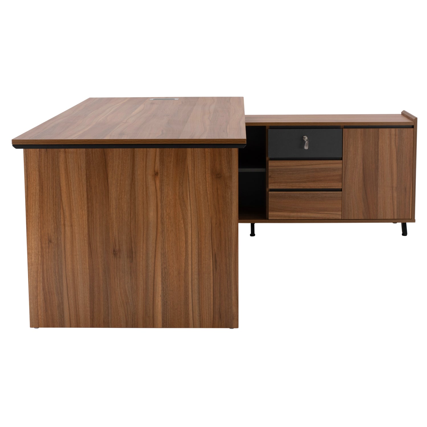 Професионална офис библиотека с ъгъл, обръщаема Supreme 200x180x76