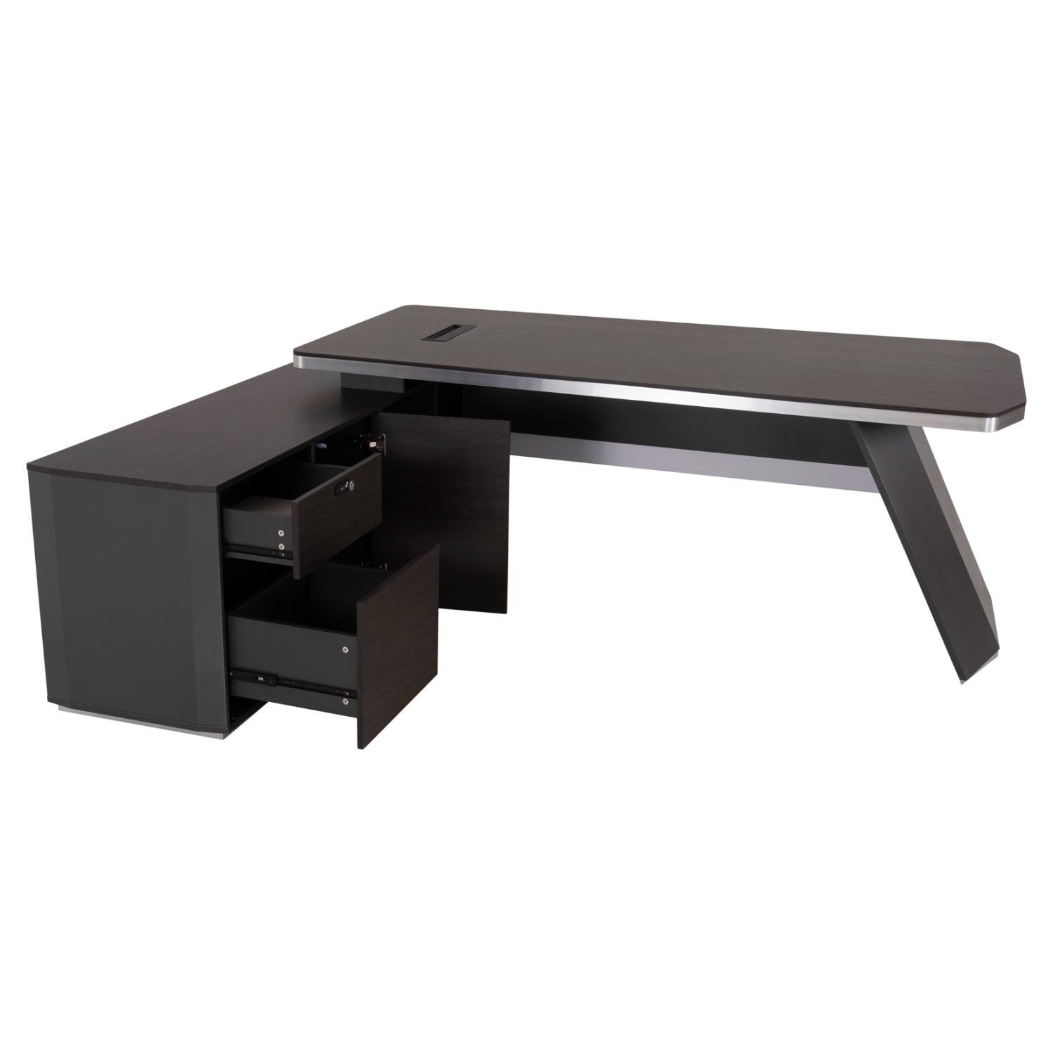 Професионален офис ляв ъгъл Rosewood HM2083L 220x180x76H см