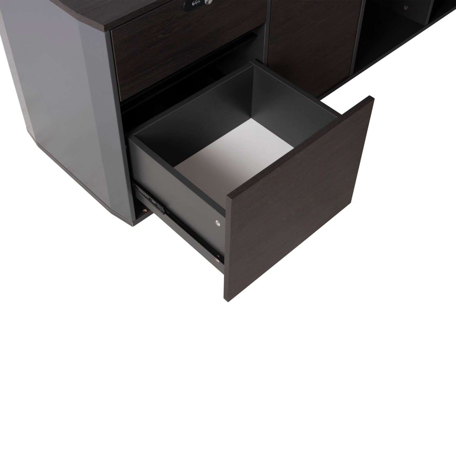 Професионален офис ляв ъгъл Rosewood HM2083L 220x180x76H см