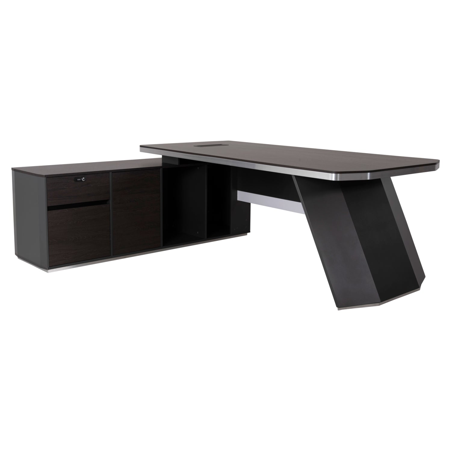 Професионален офис ляв ъгъл Rosewood HM2083L 220x180x76H см