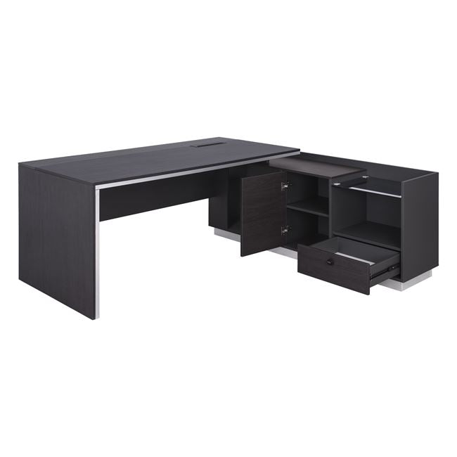 Професионален офис десен ъгъл Rosewood 180x170x76 см