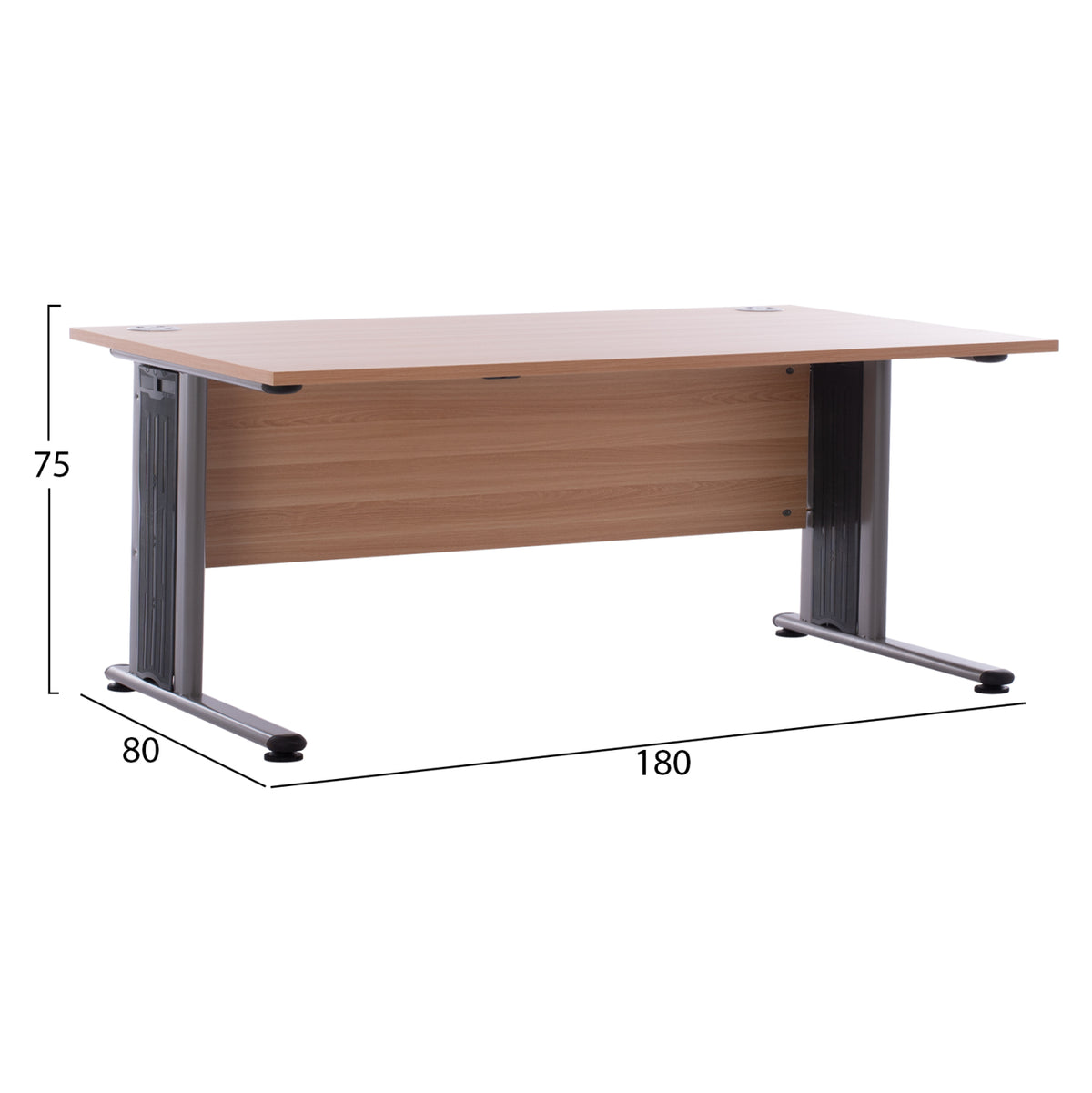 Професионално офис бюро в цвят дъб 180x80x75