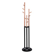 Закачалка за палта TRIPLE-PILLAR WYATT бук, черен метал и мраморна основа Φ37X173Hcm.