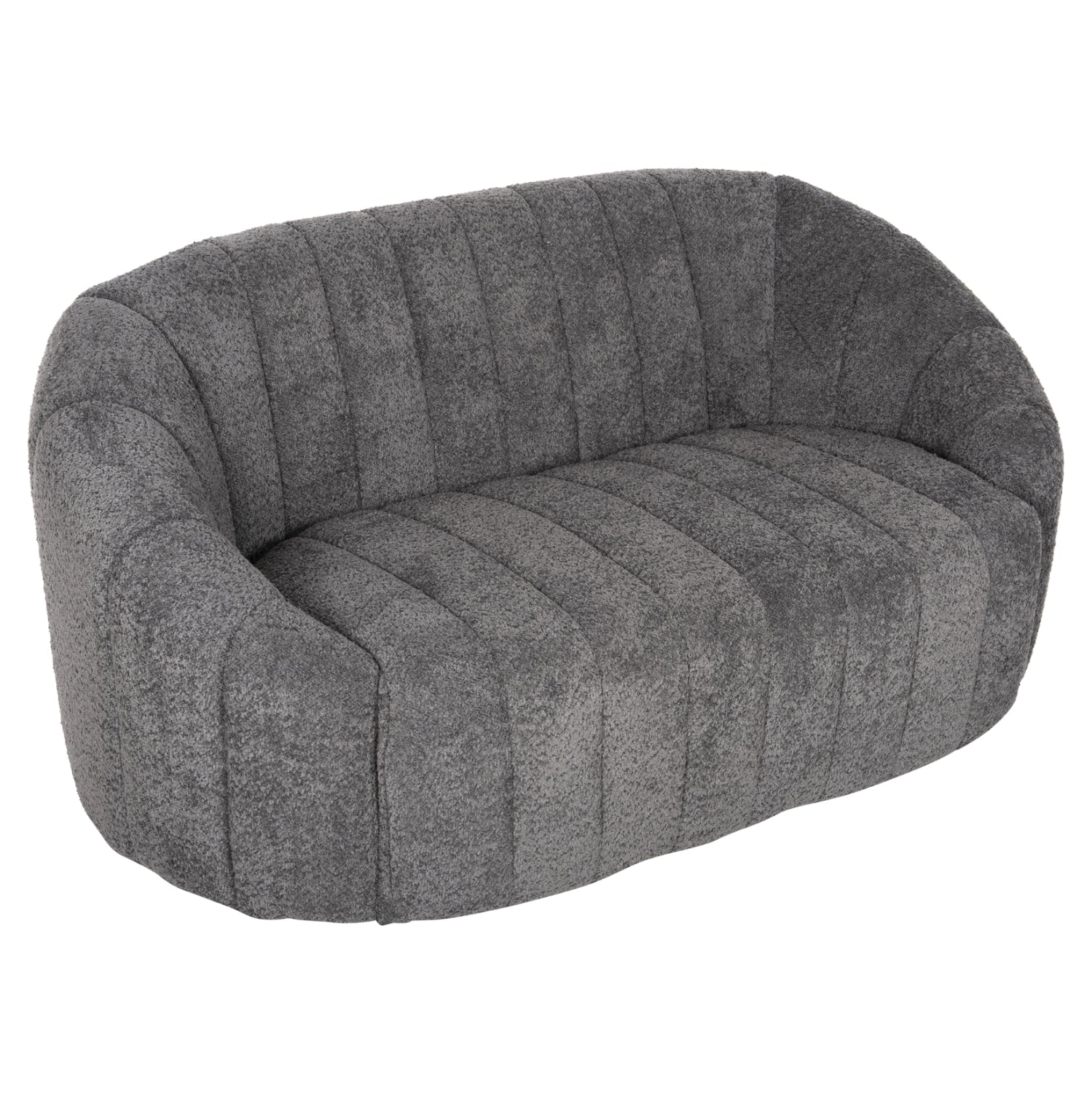 Диван за двама Чивитавекия сива букле материя 145x82x67Hсм.