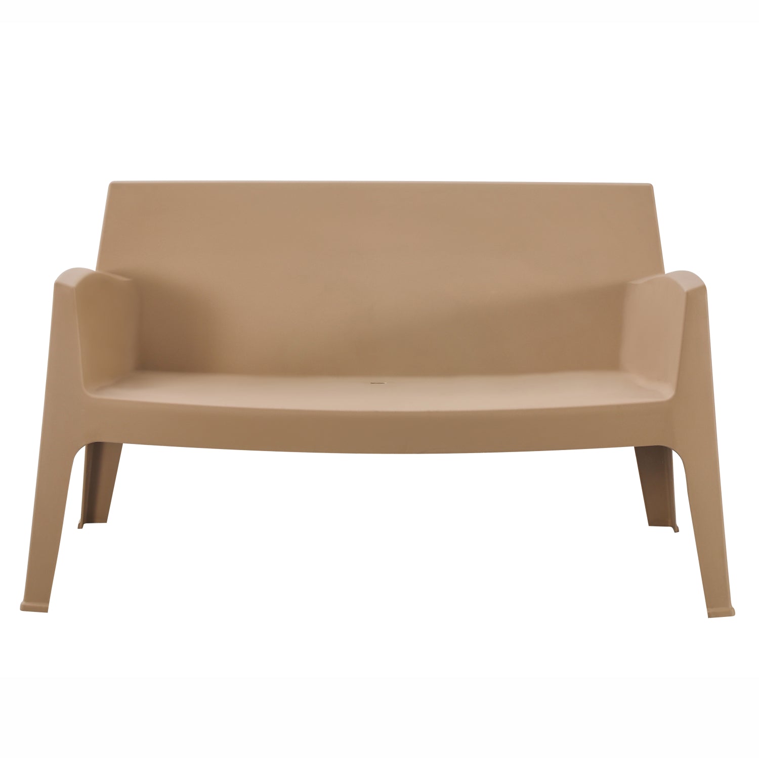 Полипропиленов двуместен диван SLEEK капучино 133x68x73см