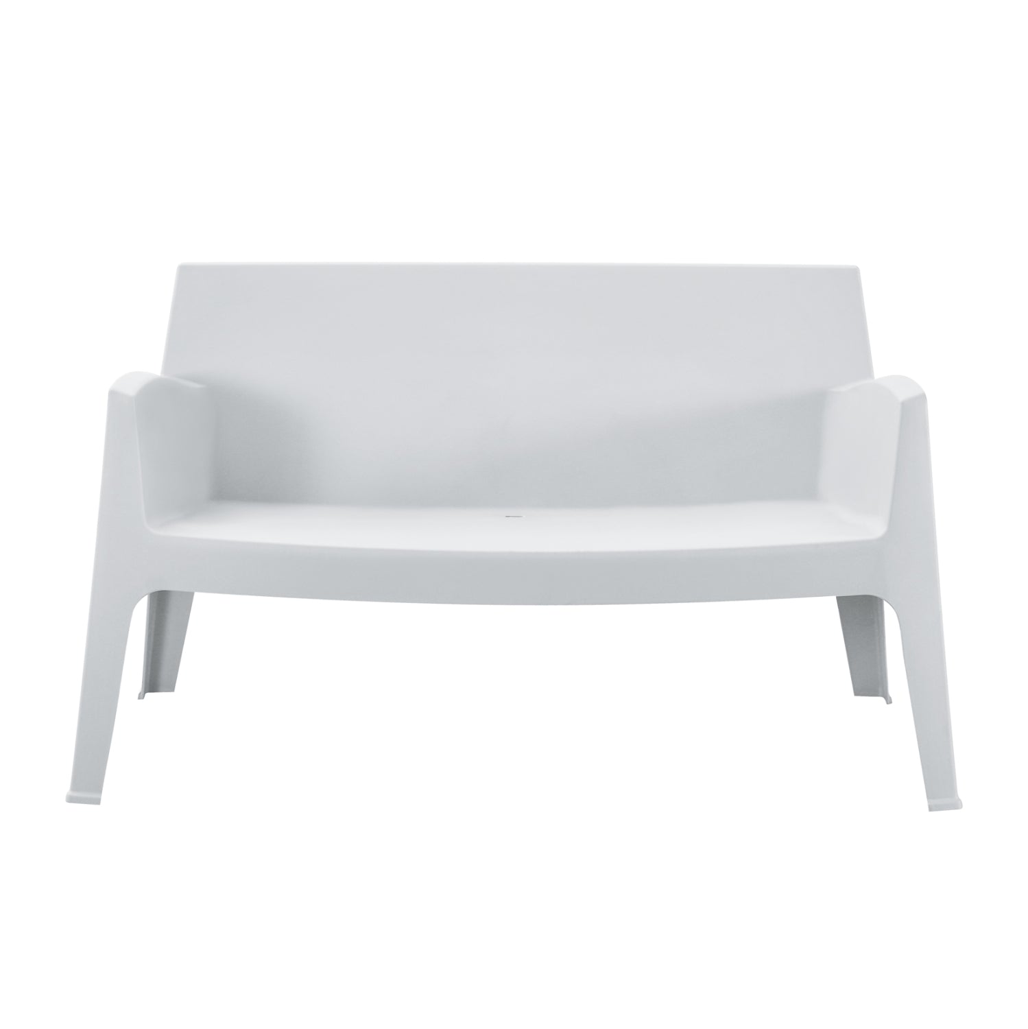 Полипропиленов двуместен диван SLEEK бял 133x68x73см