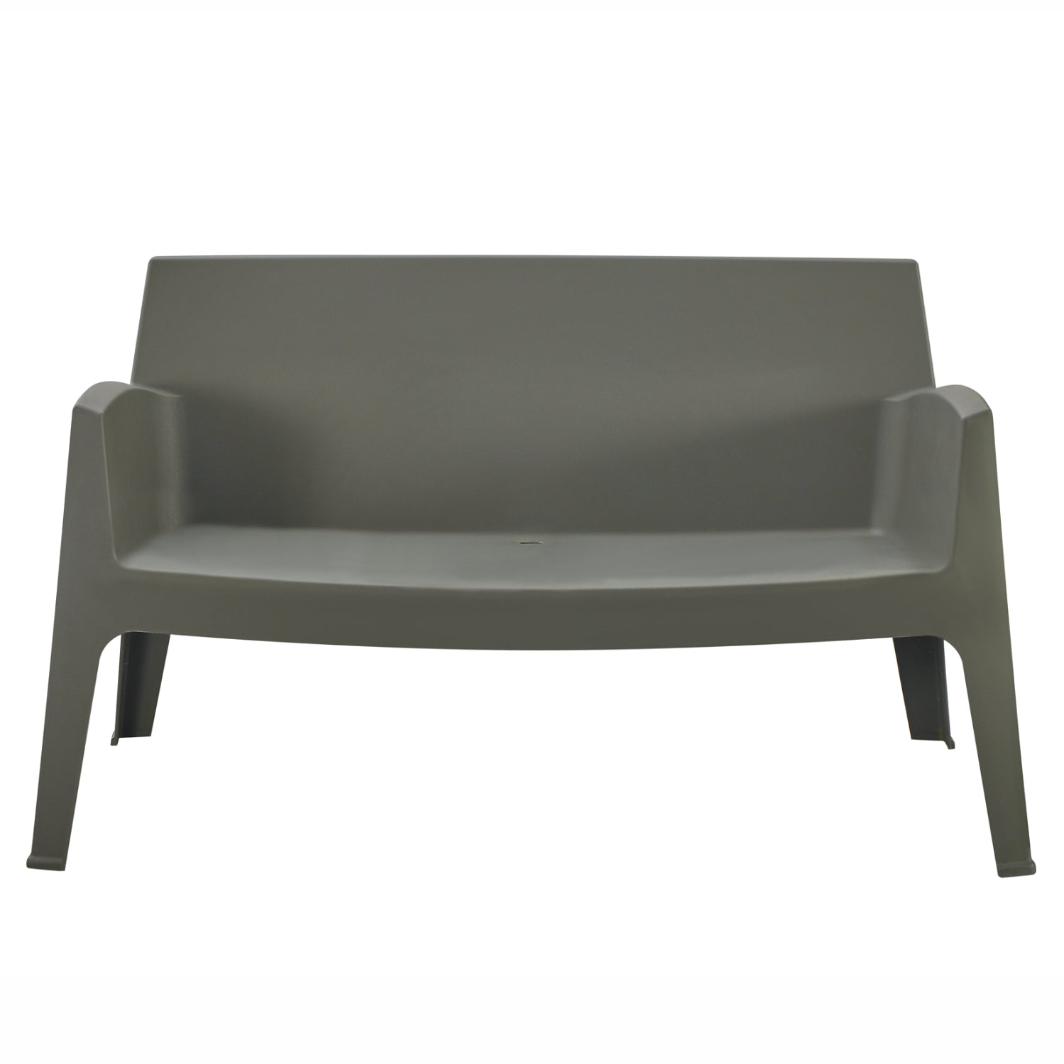 Полипропиленов двуместен диван SLEEK тъмнозелен 133x68x73см