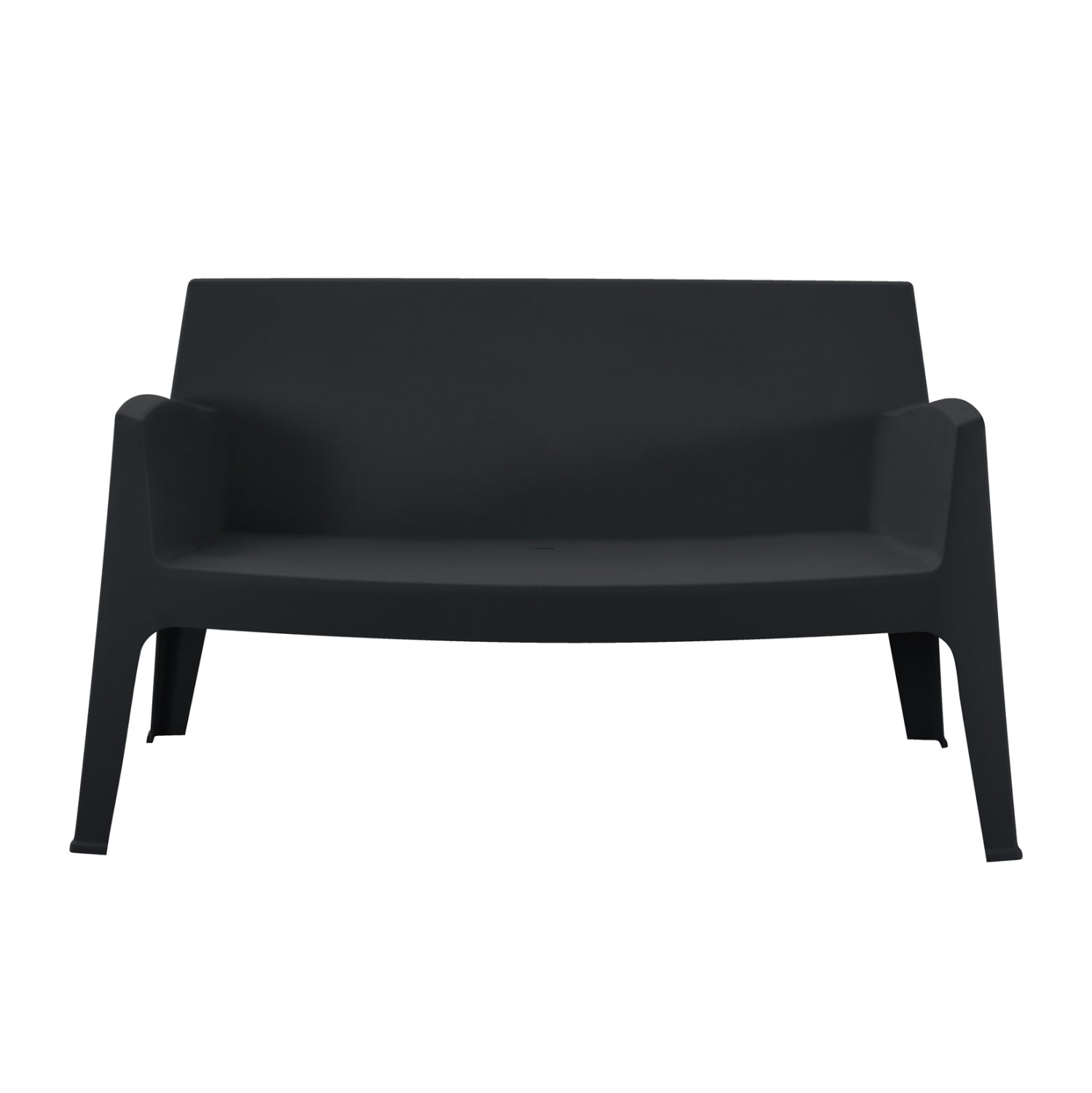 Полипропиленов двуместен диван SLEEK черен 133x68x73см