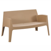 Полипропиленов двуместен диван SLEEK капучино 133x68x73см