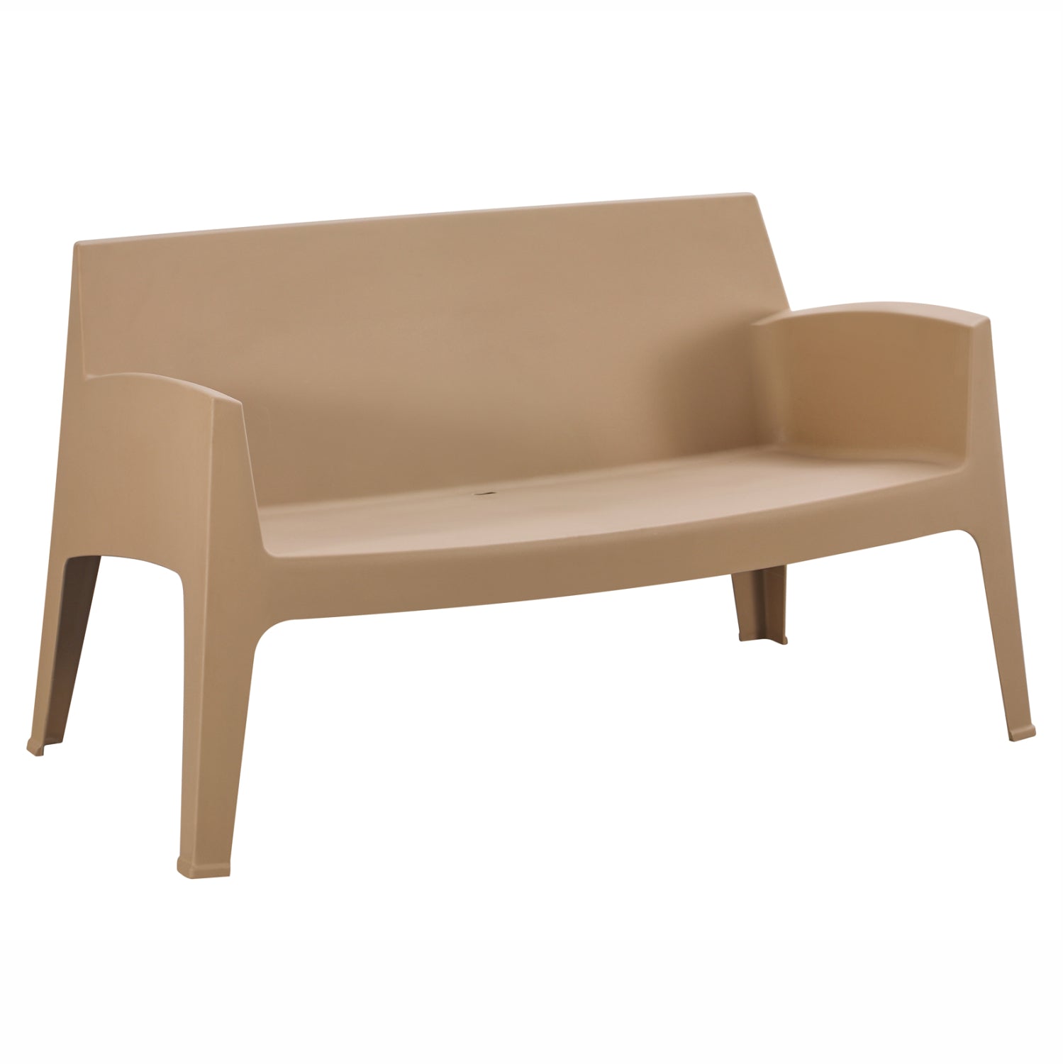 Полипропиленов двуместен диван SLEEK капучино 133x68x73см